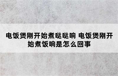 电饭煲刚开始煮哒哒响 电饭煲刚开始煮饭响是怎么回事